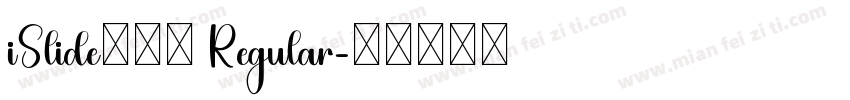 iSlide云犹体 Regular字体转换